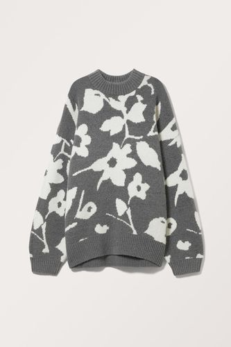 Grobstrickpullover - Grau - Monki - Modalova