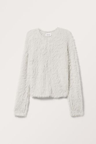 Flauschige Strickjacke - Grau - Monki - Modalova