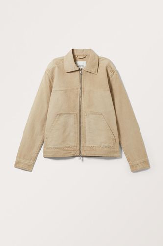 Oxford-Jacke Mit Zwei-Wege-Reißverschluss - Beige - Monki - Modalova