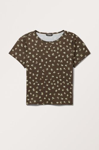 Kurzes T-Shirt - Braun - Monki - Modalova