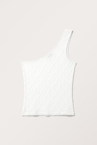 One-Shoulder-Top Aus Spitze - Weiß - Monki - Modalova