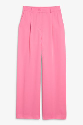 Hochtaillierte Leichte Hose Mit Weitem Bein - Rosa - Monki - Modalova