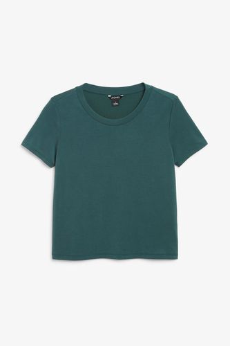 Weiches T-Shirt - Grün - Monki - Modalova