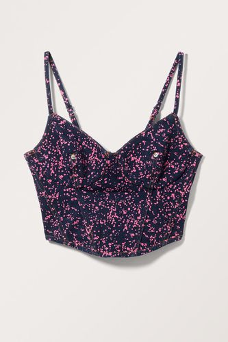 Kurz Geschnittenes Bralette-Top Aus Denim - Blau - Monki - Modalova