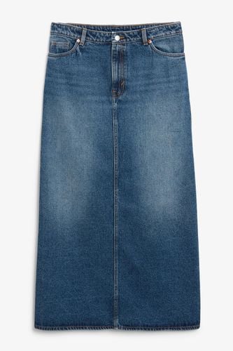 Denim-Maxirock Mit Niedriger Bundhöhe - Monki - Modalova