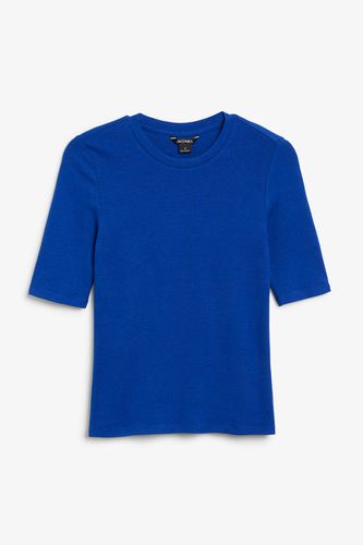 Weiches Körpernahes T-Shirt - Blau - Monki - Modalova