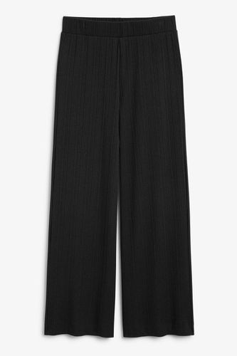 Lockere Gerippte Hose - Schwarz - Monki - Modalova