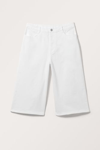 Verkürzte Hose Aus Twill - Weiß - Monki - Modalova