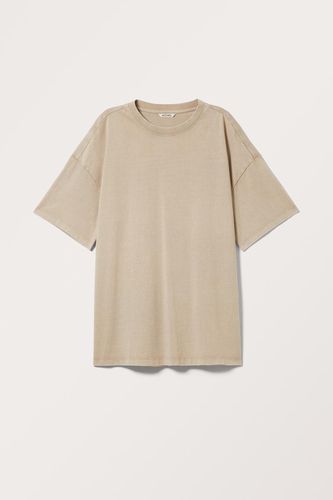 Oversized Baumwoll-T-Shirt - Beige - Monki - Modalova