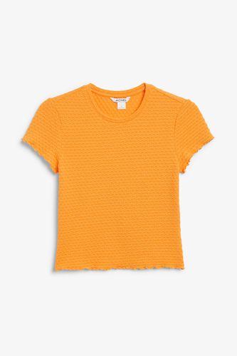 Struktur-T-Shirt - Orange - Monki - Modalova