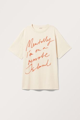 Oversized-T-Shirt Zum Überwerfen - Weiß - Monki - Modalova