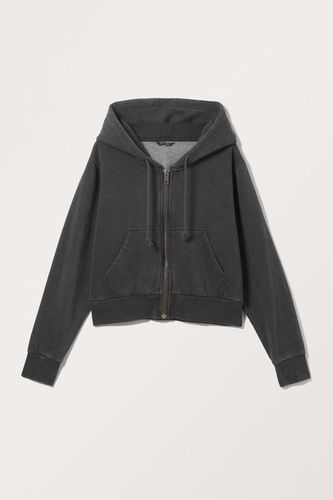 Verkürzter Zip-Hoodie - Schwarz - Monki - Modalova