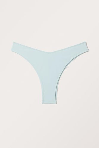 Bikinihose Im V-Design Mit Tiefem Bund - Blau - Monki - Modalova