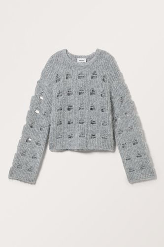 Strickpullover Mit Cut-Out-Detail - Grau - Monki - Modalova