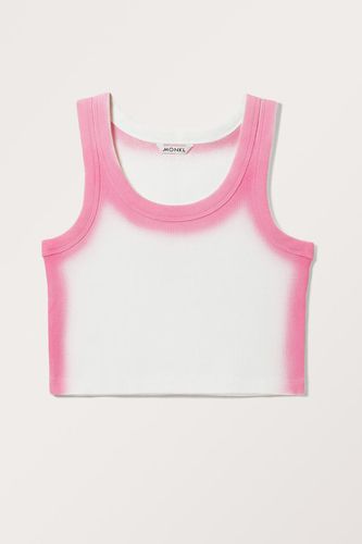 Kurzes Geripptes Tanktop - Weiß - Monki - Modalova