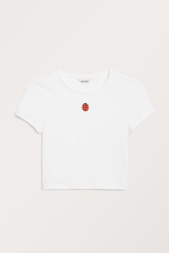 Kurzes T-Shirt - Mehrfarbig Weiß - Monki - Modalova