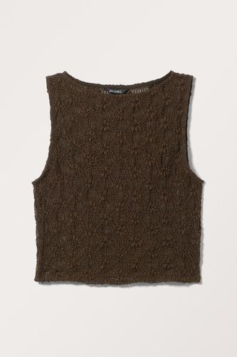 Kurzes Tanktop Aus Spitze - Braun - Monki - Modalova