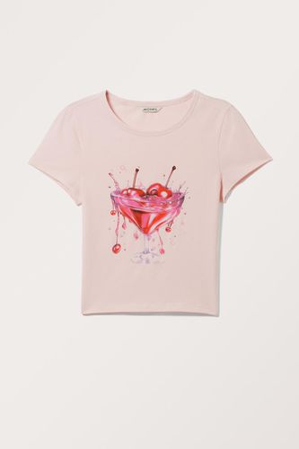 Kurzes T-Shirt - Rosa - Monki - Modalova