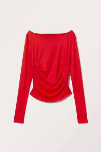 Gerafftes Longsleeve-Top Mit U-Boot-Ausschnitt - Monki - Modalova