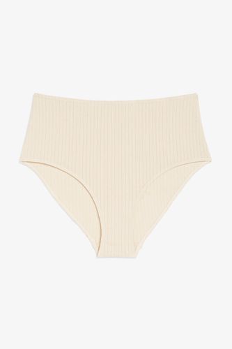 Hochtaillierter Slip - Beige - Monki - Modalova