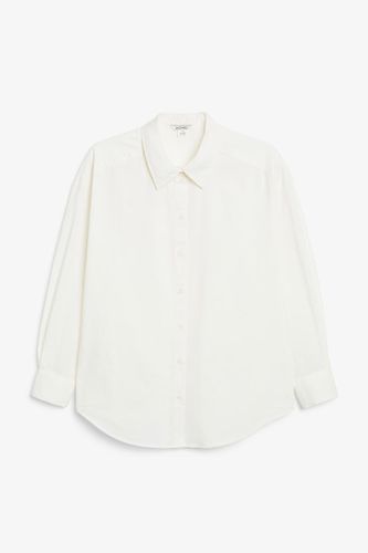 Langärmeliges Baumwollhemd - Weiß - Monki - Modalova