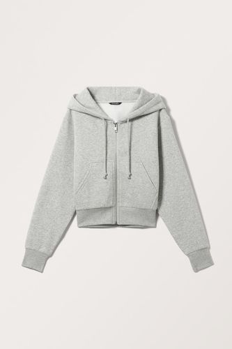 Verkürzter Zip-Hoodie - Grau - Monki - Modalova