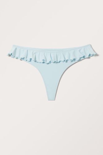 Gerüschter Bikini-Tanga - Blau - Monki - Modalova