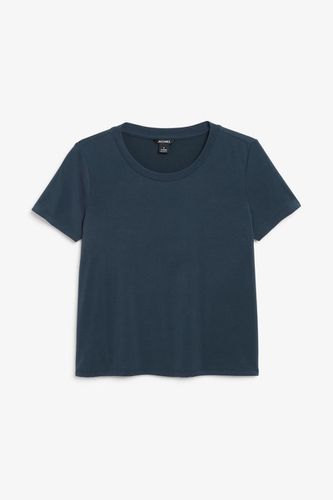 Weiches T-Shirt - Blau - Monki - Modalova