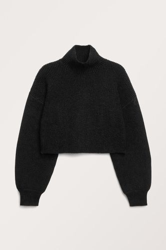 Gerippter Strickpullover - Schwarz - Monki - Modalova