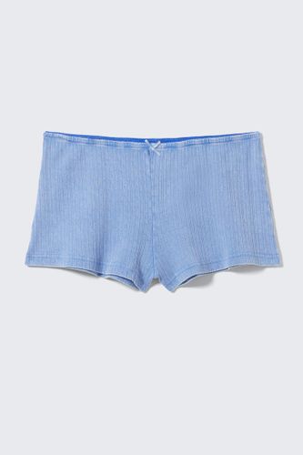 Weiche Pointelle-Pyjama-Shorts - Blau - Monki - Modalova