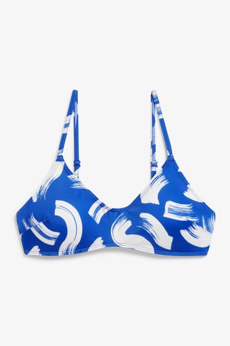 Bügelloser Bikini-Bh Mit V-Ausschnitt - Blau Mehrfarbig - Monki - Modalova