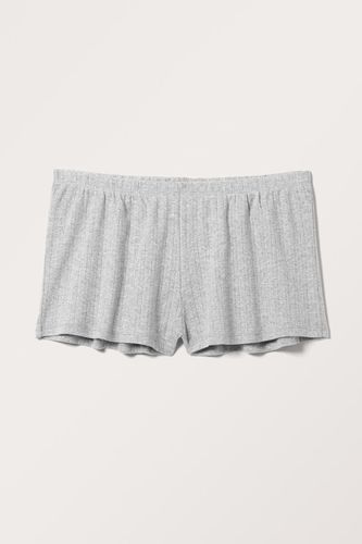 Mini-Shorts Aus Pointelle-Baumwollstoff - Grau - Monki - Modalova