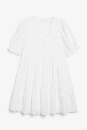 Gerüschtes Babydoll-Kleid - Weiß - Monki - Modalova