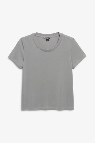 Weiches T-Shirt - Grau - Monki - Modalova