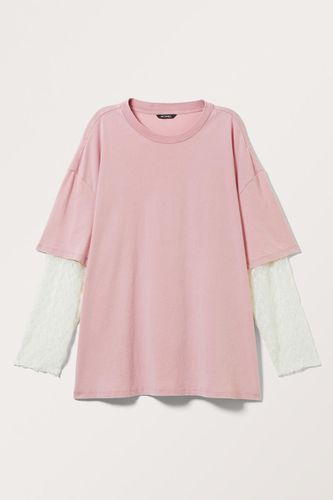 Oversized-T-Shirt Mit Doppelten Ärmeln - Rosa - Monki - Modalova