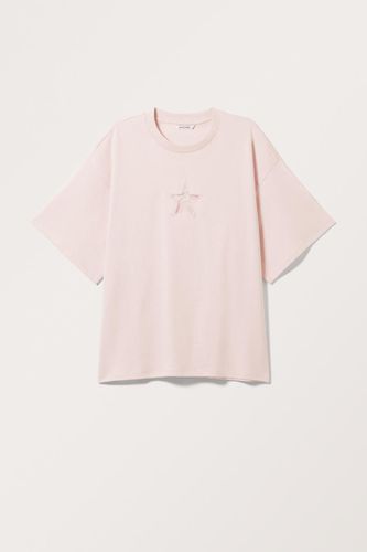 Oversized T-Shirt Im Washed-Look - Rosa - Monki - Modalova