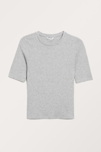 Weiches Körpernahes T-Shirt - Grau - Monki - Modalova