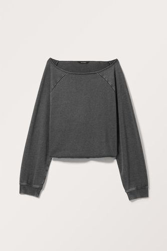 Entspannter Longsleeve-Pulli Mit U-Boot-Ausschnitt - Grau - Monki - Modalova