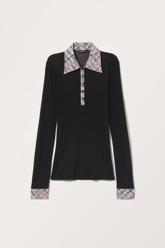 Transparentes Longsleeve-Poloshirt - Schwarz - Monki - Modalova