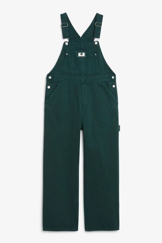 Oversize-Latzhose Aus Denim - Grün - Monki - Modalova