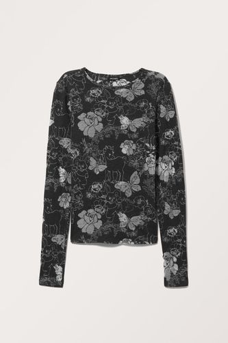 Schmal Geschnittenes Longsleeve - Schwarz - Monki - Modalova