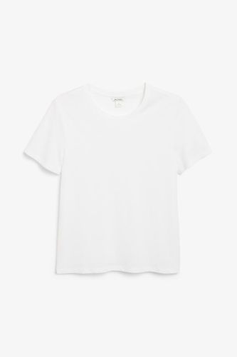 Weiches T-Shirt - Weiß - Monki - Modalova