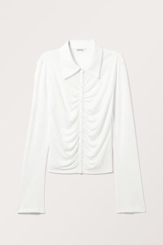 Gerüschtes Jerseyhemd - Weiß - Monki - Modalova