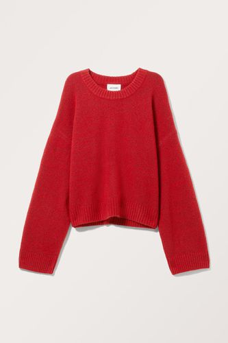 Oversize-Strickpullover Mit Langen Ärmeln - Rot - Monki - Modalova