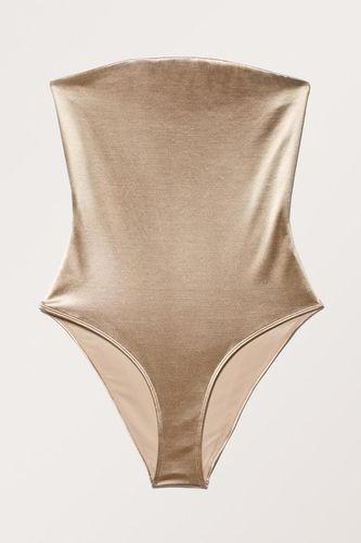 Gewagter Bandeau-Badeanzug In Metallic - Monki - Modalova