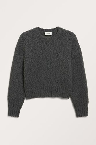 Strukturierter Strickpullover - Grau - Monki - Modalova