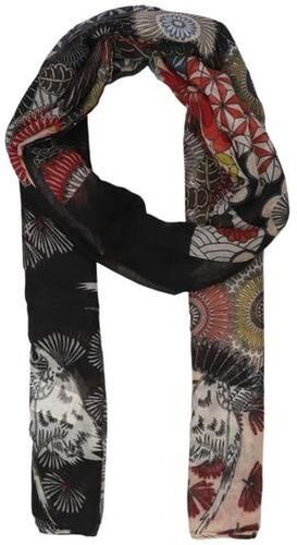 Damen Schal, schwarz, Synthetik - Second Hand - Desigual - Modalova