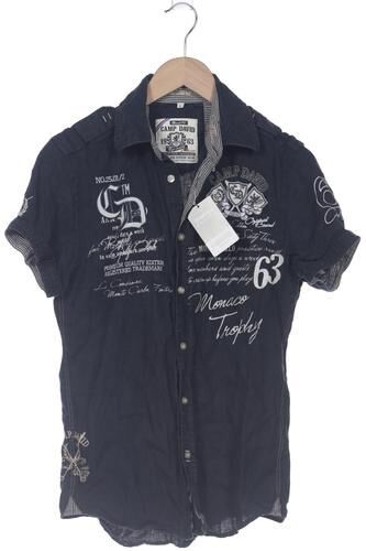 Herren Hemd, marineblau, Gr. S, Leinen - Second Hand - Camp david - Modalova