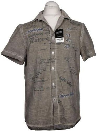 Herren Hemd, grau, Gr. M, Baumwolle - Second Hand - Desigual - Modalova