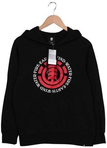 Herren Kapuzenpullover, schwarz, Gr. M, Baumwolle, Synthetik - Second Hand - Element - Modalova